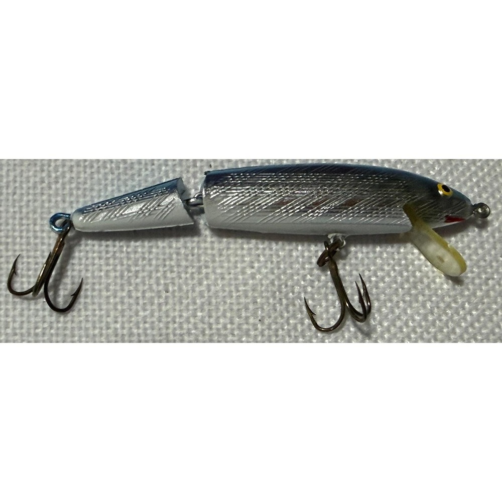 VTG Bill Norman Jointed Minnow Reb2 Fishing Lure Blue Silver Prism Finish Box - Picture 6 of 9